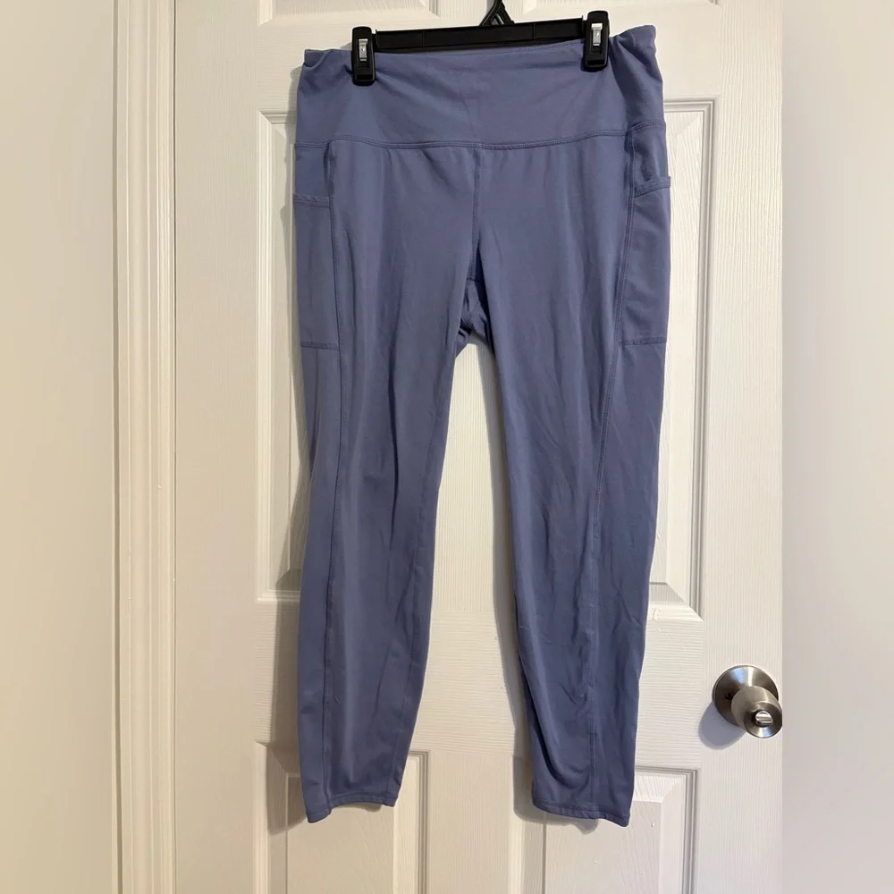 RBX XL purple comfy front side pockets active sportswear leggings - Picture 2 of 7